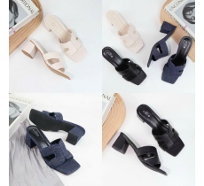 Giày Nữ cao gót công sở mũi nhọn đế vuông 3 phân