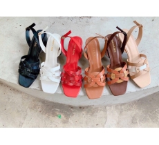 Giày đế vuông 5 phân mũi vuông dây